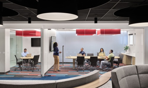 The essence of exceptional living people in an office working