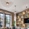 a spacious lounge with a tv and wood shelving at The Oliver is Washington, DC