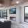 lounge space with tv and views