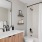 shelves over toilet in bathroom