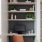 workspace with shelving